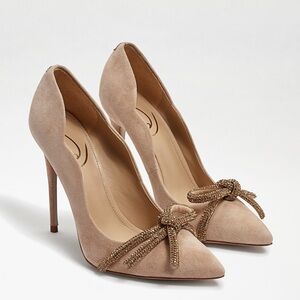 Sam Edelman Tan Heels with Bow Detail